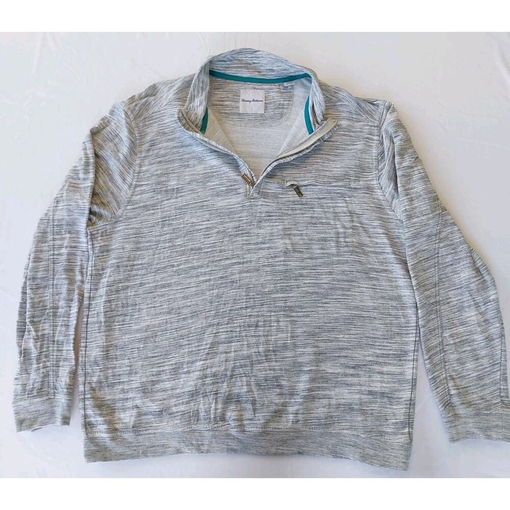 Tommy Bahama Sunrise‎ Sands Half Zip Pullover Sweatshirt Mens XL - Gray Heather